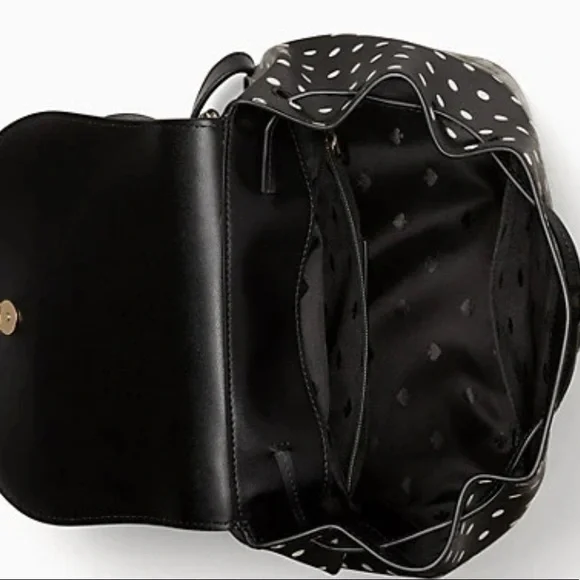 🎁 BEAUTIFUL GIFT KATE SPADE MINNIE MOUSE DOT BLACK BACKPACK NEW AUTHENTIC - Picture 3 of 4